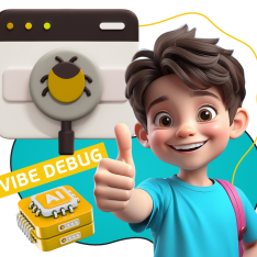 Тестирование & Vibe Debug. Охотники за багами - КИБЕРшкола программирования для детей, компьютерные курсы для школьников, начинающих и подростков - KIBERone г. Грозный